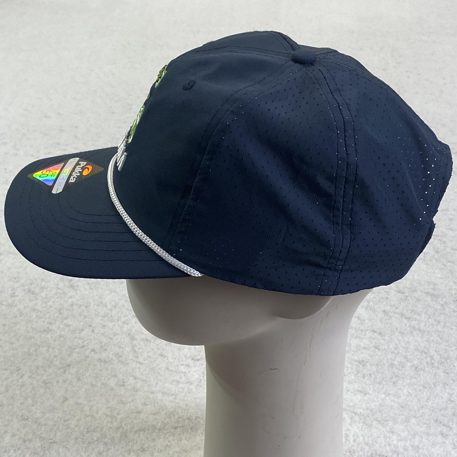 TPC Louisiana Hat Cap Snap Back Mens Navy Pukka Golf UPF 50 Tech Fabric