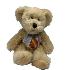 Vintage Toys R Us Russ Berrie Soft Classics Teddy Bear Plush Plaid Bow 1995 9"