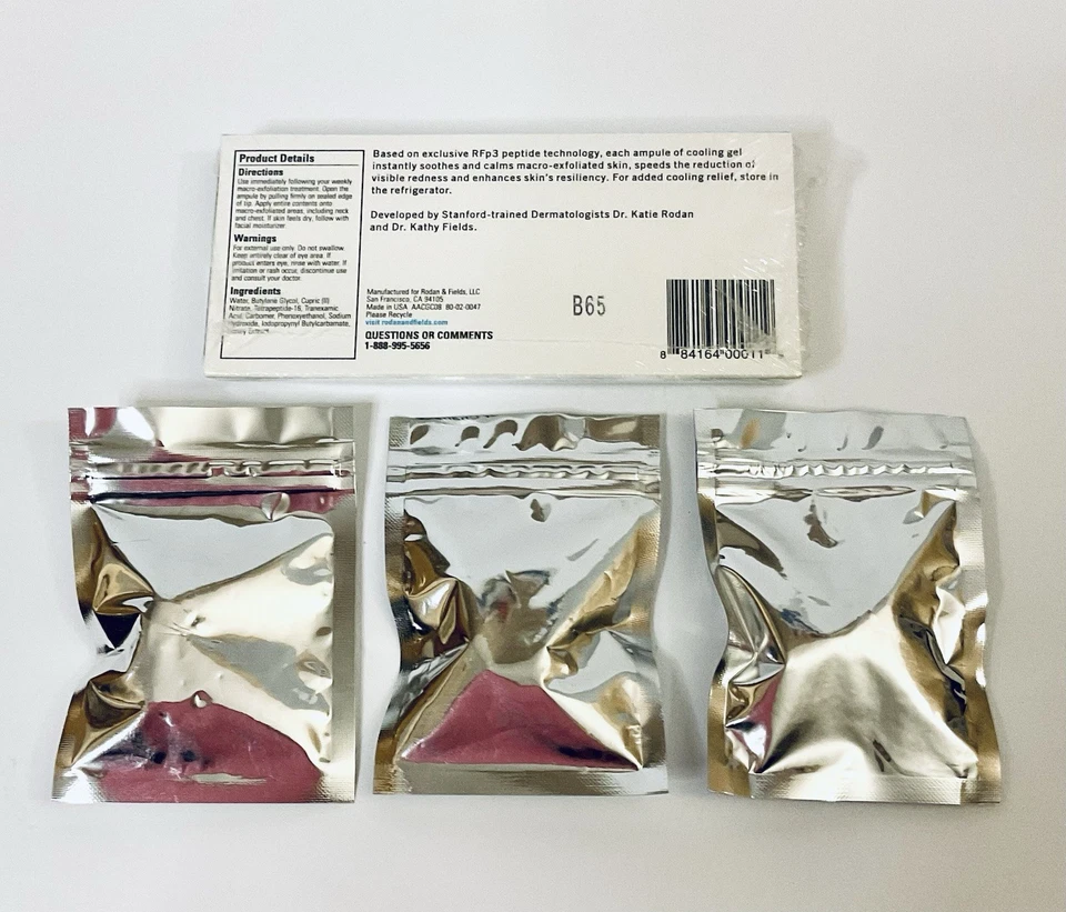 RODAN + FIELDS REDEFINE MACRO EXFOLIATOR (8) 冷却凝胶和 (3) TIPS 密封 — 第 4/4 张图片