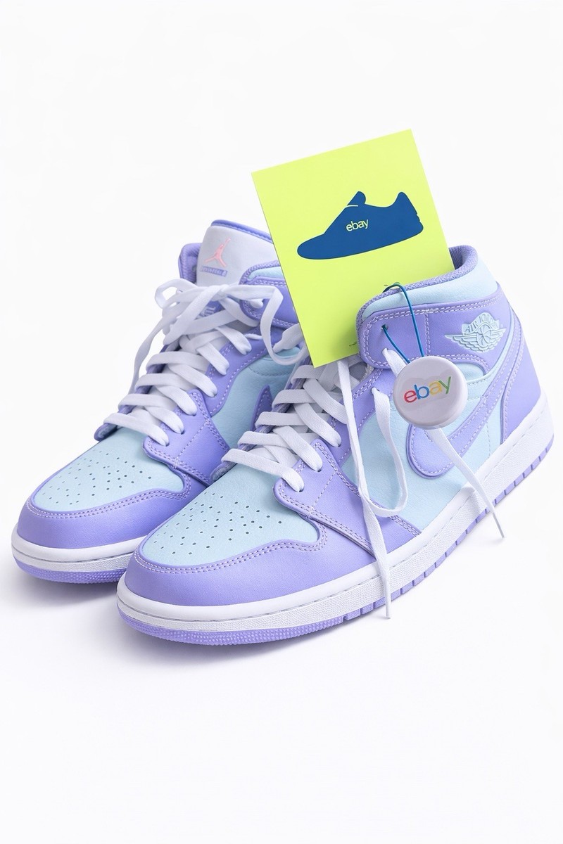 Nike Air Jordan 1 Mid Purple / Ice Blue Men's 9.5 – NEW w/ eBay