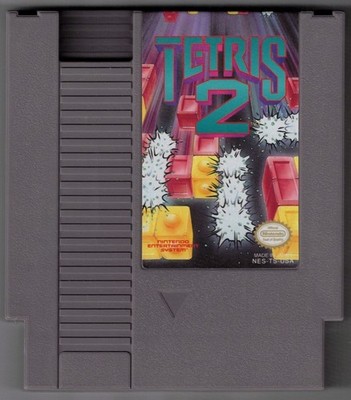 Tetris 2 [NES] cartridge with sleeve (1985)