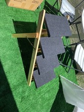 BRIKY 2-in-1 Dog Stairs/Ramp with 4 Steps, Foldable Dog Stairs for High Beds Car