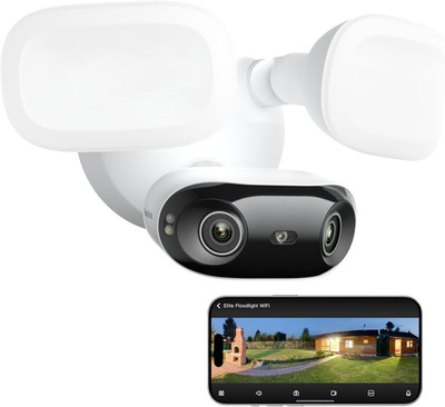 4K 180° WiFi Floodlight Camera, 3000 Lumens, No Monthly Fees, 24/7 Recording