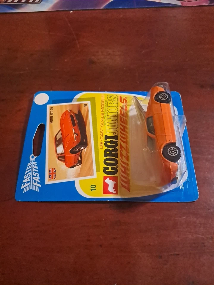 Vintage Corgi Juniors Whizzwheels #10 FORD GT 70 Orange Sealed On Card Mint - Image 3 of 4
