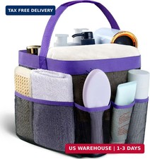 Mesh Shower Caddy Portable - 9 Pockets for College Dorm Room Essential