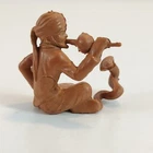 Marx Super Circus Snake Charmer Brown Rubber Vinyl Sideshow Figure Vintage 1950s