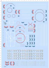 1/350 USN Modern Navy Battleship Hull Number Deckline Markings Water Slide Decal