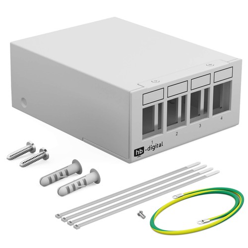 Patchpanel für Keystone Module 4 | 6 | 8 | 12 | 16-Port grau/schwarz Aufputz - Afbeelding 6 van 95