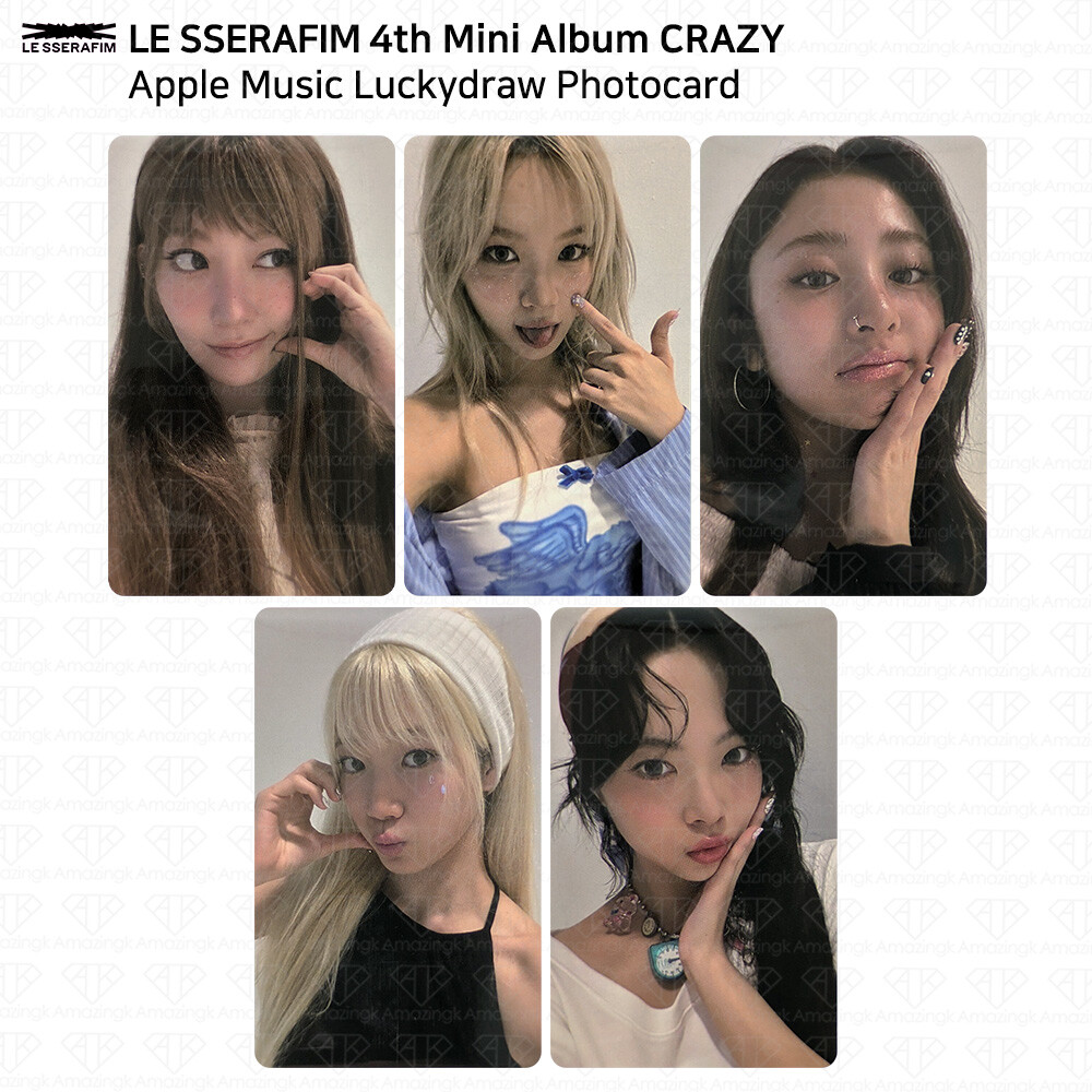 Le Sserafim 4th Mini Album CRAZY Luckydraw Photocard AM M2U MS MA