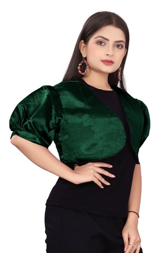 Satin Cropped Bolero Koti Kurzarm Damen Bolero Cardigan Bolero Jacke S109 - Bild 35 von 210