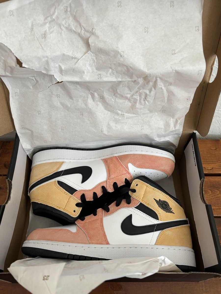Nike Kid's Air Jordan 1 Mid GS Flight Club Size 7Y/8.5W Pink