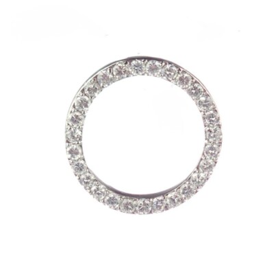 Solid 925 Sterling Silver Sparkly Substantial Circle of Life Pendant 30mm, 1.2''
