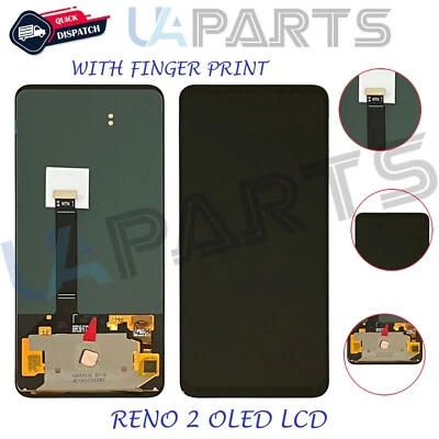 UA PARTS For OPPO RENO2 CPH1907 OLED LCD Touch Screen Digitizer Display Assembly Black