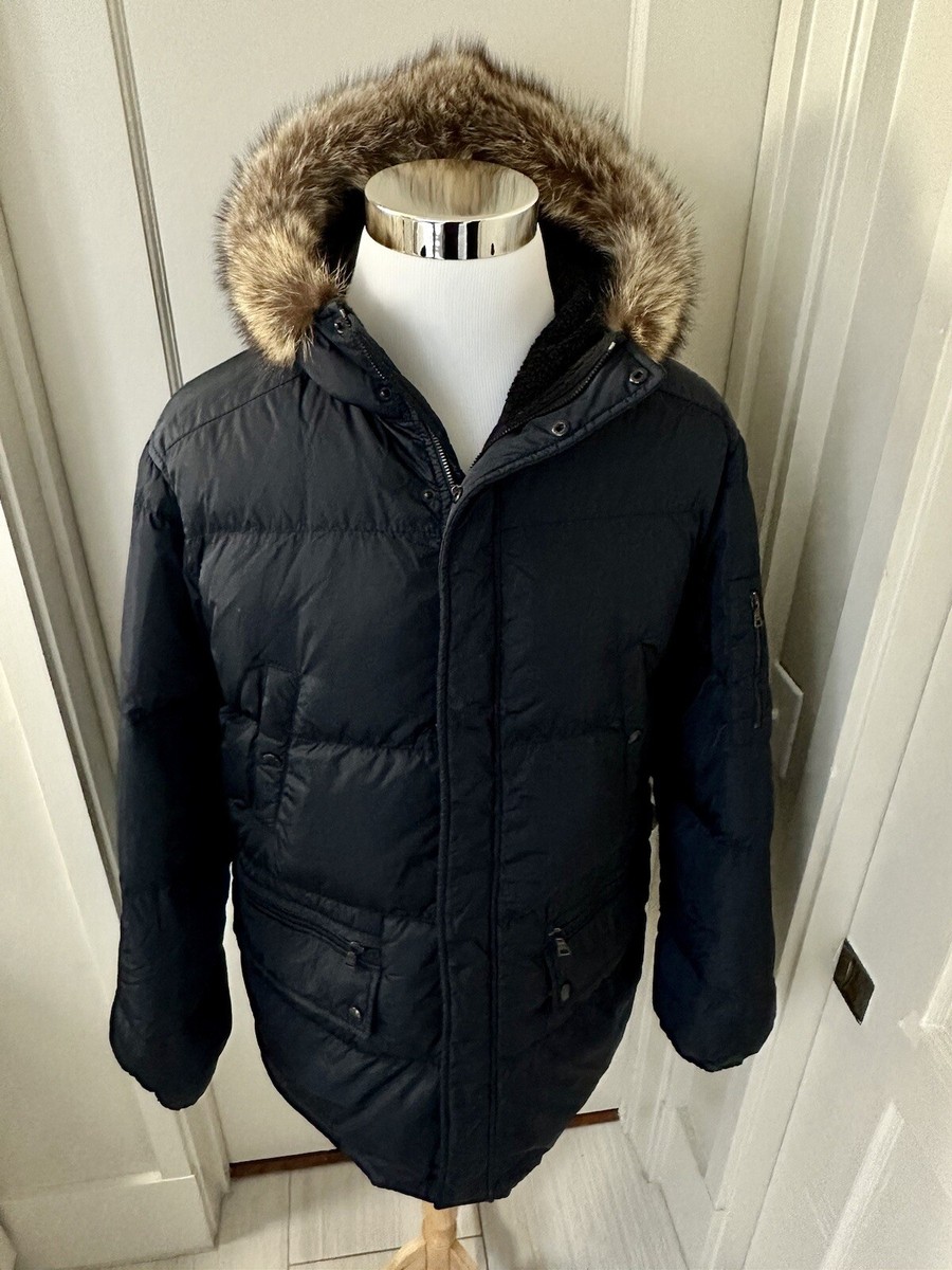 Men's Prada Sport 100% Down Coat w/ Genuine Raccoon Fur Trim Men's Prada Sport 100% Down Coat w/ Genuine Raccoon Fur Trim