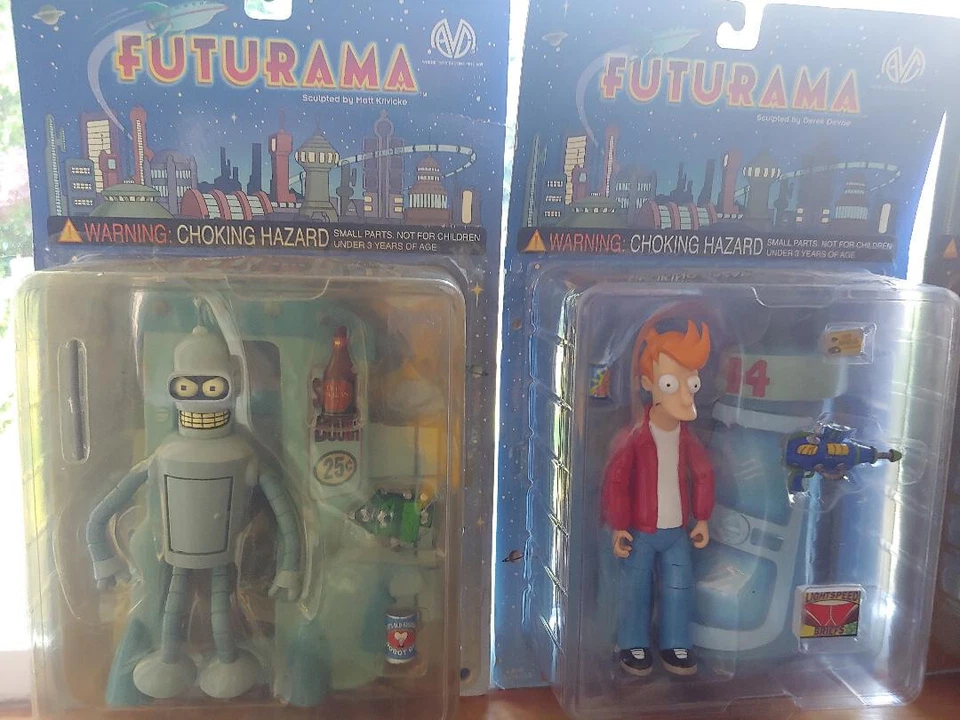Moore Action Collectibles Futurama Bender Taronga Leela Ship Fry NIB Nibbler New - Image 3 of 4