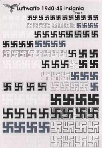 Print Scale PRS48-007 Luftwaffe 1939-45 Insignia decal for aircraft, 1:72 scale - Picture 6 of 12