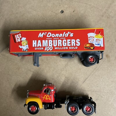 Matchbox Dinky 1:50 1955 Mack b61 truck trailer McDonald Hamburger