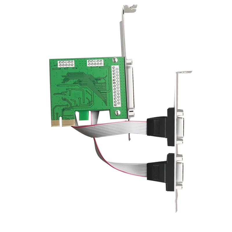 2 PORTS RS-232 Serial Port & DB25 Printer Parallel Port to PCI-E Card Adapter - Image 4 of 4