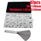 47pcs 7.48mm Valve Shim Kit Feeler Gauge For Kawasaki KX250F 04-18 KLX300 KLX250