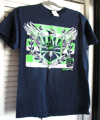 Unique Different Seattle Seahawks 2-Sided T-shirt Adult Medium NFL Safety Shirtz