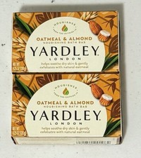 SET OF 2 Yardley Oatmeal and Almond Bar Soap Lardley London Bars 4.25 oz