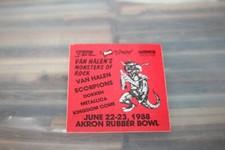 Van Halen Metallica Dokken Scorpions Kingdome Come - Backstage Pass