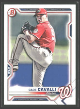 2021 Bowman Paper #BP-99 Cade Cavalli Washington Nationals