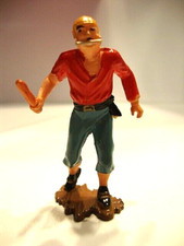 VINTAGE Louis Marx -Warriors of The World - Plastic Hand Painted Toy PIRATE 2.5"