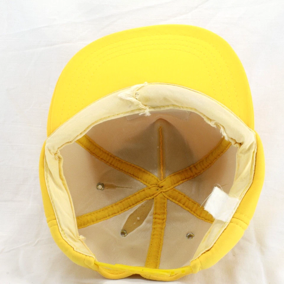 Vintage 70's/80's Cap Hat ● Apple & Pears Apollo Logo ● Yellow Snapback ● Fast ✉ - Image 2 of 4