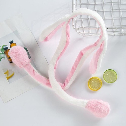 Bunny Ears Headband Moving Cute Warm Plush Airbag Rabbit Funny Gift Movabl wi - Picture 4 of 13