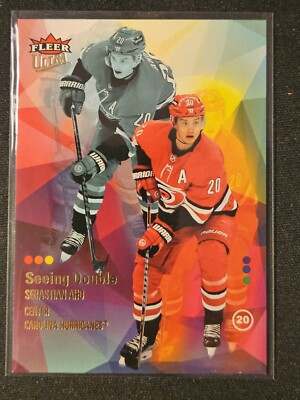 21-22 Fleer Ultra Sebastian Aho Seeing Double     Carolina Hurricanes 