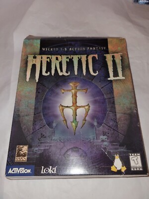 HERETIC II on the PC.A 1998 game.IN BIG BOX.A CAPTIVATING ACTION-ADVENTURE GAME.