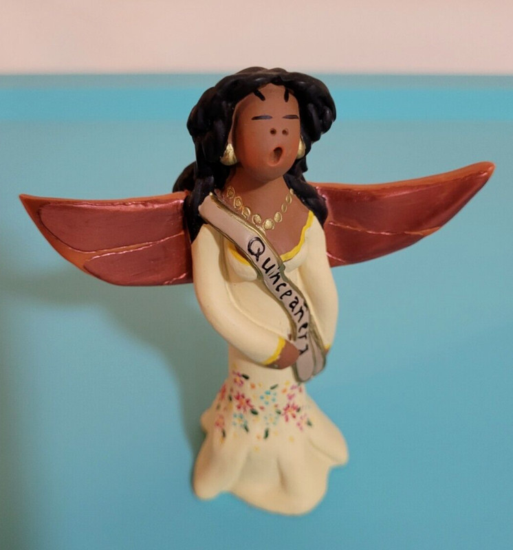 April Romo de Vivar Quinceanera Sculpted Figure Hand Painted Southwest Artist 4.