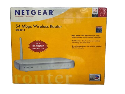 New Netgear WGR614NA 54Mbps Wireless Wi-Fi Router 802.11b/g Wireless G Brand