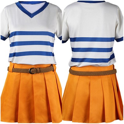 Nami Cosplay Costume Outfits Women's Shirt Skirt Halloween Carnival Party Suit