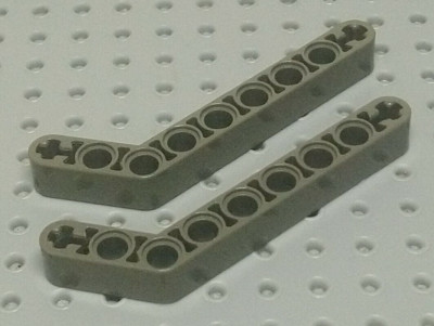 LEGO Technic Balken gebogen 1x9 (3-7) 53,5° [32271] Original dunkelgrau x2