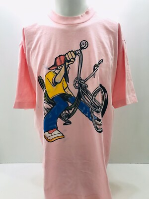 Vintage Belton  Cruising Shirt Size 2XL PINK Single Stitch 70 s   90 s Old Stock
