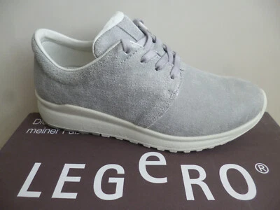 Legero Chaussures à Lacets Chaussures de Sport Basses Chaussures Cuir Gris 6898 - Photo 1/4