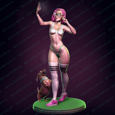 1/24 Resin Figure Candy and Queen Sexy Gril Model Kit Unpainted Unassembled