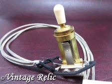 Wired Toggle Switch 3 way Switchcraft GOLD USA fits Gibson Les Paul Custom