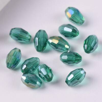 8x6mm 10x8mm 13x10mm Rugby Oval Faceted Crystal Glass Loose Beads Wholesale lot