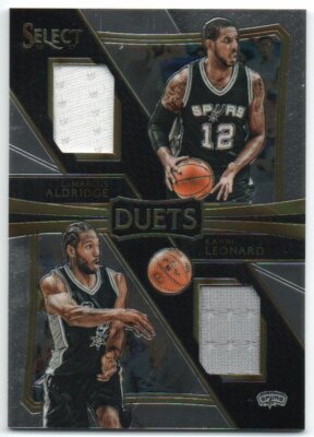 2016-17 Select Duets Memorabilia 10 Kawhi Leonard LaMarcus Aldridge GU 142/149