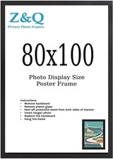 Black 80 x 100 cm Poster Frame Picture Photo Frame 100x80 cm Wall Hanging Frame
