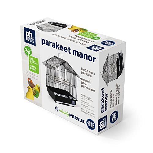 Prevue Pet Products Parakeet Manor Bird Cage with Handle for Home or Travel