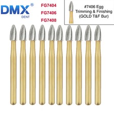 Dental Tungsten Carbide Burs Trimming  Finishing Egg Football FG 7404 7406 7408