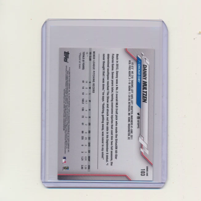 2020 Topps Mini On Demand SP Blue /10 Danny Hultzen #103 Cubs - Image 2 of 2