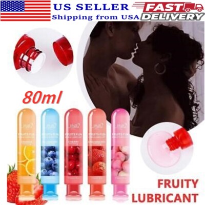 80ml Fruit Flavored Water Based Personal Edible Gel Lubricant Adult Fun Sex Lube
