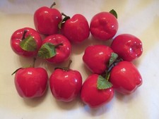 11 Vintage Red Apples Christmas Tree Ornament Decor