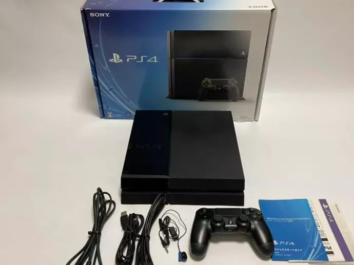 Sony PlayStation 4 PS4 CUH-1000A 500GB Jet Black Console SET