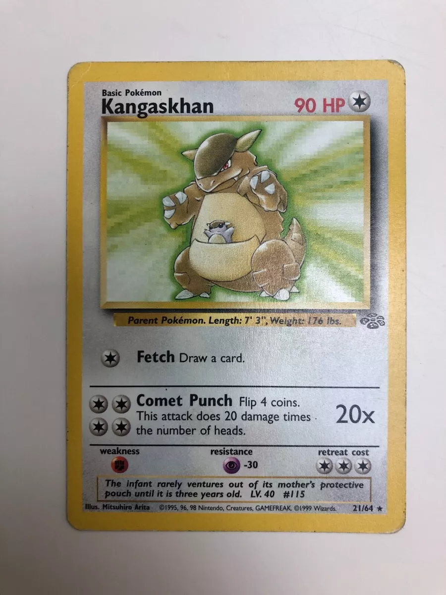 Wizards of the Coast Pokemon Jungle 1st Edition Rare Card #21/64 Kangaskhan